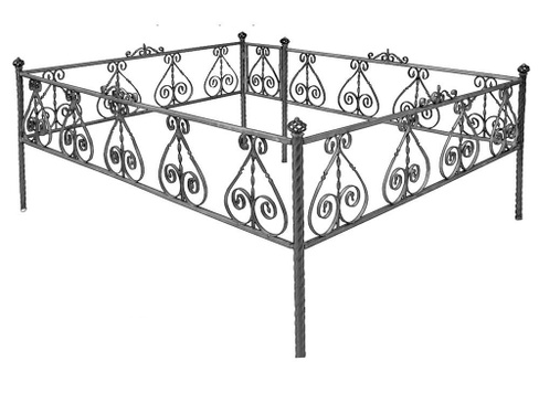 Установка на могилу ограды свыше 16 п.м.