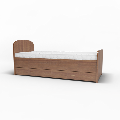 Односпальная кровать с выдвижными ящиками фото