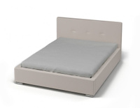 Кровать с мягким изголовьем 1600 (Кож.зам Капучино 05, 3 категория)