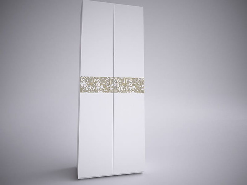 Шкаф 2х-створчатый модульная спальня "СЕЛЕНА EVO" (Белый/фотопечать)
