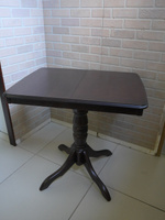 Кухонный раскладной стол "Плутон МП" р-р 80(110)х60 см., "орех темный"