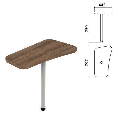 Стол приставной Приоритет 797х445х750 мм лагос Комплект