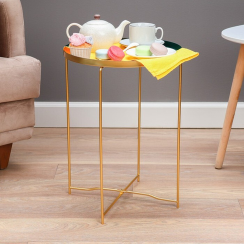 Кофейный столик 'Грин' YS-8588, золотой 36х47 см