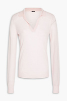 Кашемировый свитер-поло JOSEPH, розовый