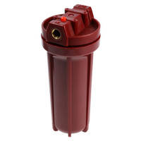 Корпус для фильтра 'Аквабрайт' АБФ-ГОР-12, 1/2', для горячей воды, ключ и крепеж, красный