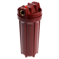 Корпус для фильтра 'Аквабрайт' АБФ-ГОР-34, 3/4', для горячей воды, ключ и крепеж, красный