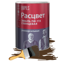 Эмаль ПФ-115 Расцвет 0.9 кг коричневая