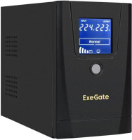 ИБП ExeGate SpecialPro Smart LLB-1000.LCD.AVR.2SH.RJ.USB <1000VA/550W, LCD, AVR, 2*Schuko,RJ45/11,USB, Black> Exegate