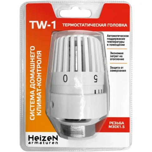 Термостатическая головка Heizen для радиаторного клапана M30x1.5 TW-1 HEIZEN None