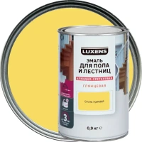 Эмаль для пола и лестниц алкидно-уретановая Luxens глянцевая цвет сосна 0.9 кг LUXENS None