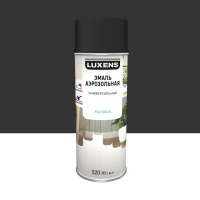 Эмаль аэрозольная декоративная Luxens матовая цвет черный 520 мл LUXENS Нет