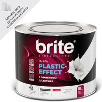 Эмаль Brite Plastic-Effect полуматовая цвет белый 1.9 кг BRITE None
