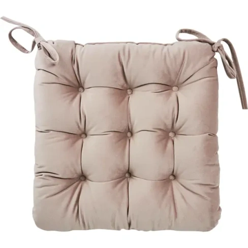 Подушка на сиденье Linen Way «Fossil 4» 40x36 см цвет серо-розовый LINEN WAY Бархат Нео-классика Сидушка