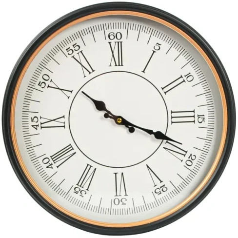Часы настенные Classic круг МДФ цвет черно-золотой бесшумные ø40 см Без бренда Classic Дизайн