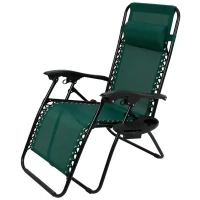 Кресло-шезлонг Сиеста СК-175 156x77x83 см сталь/текстилен цвет зеленый Без бренда CK-175 СИЕСТА