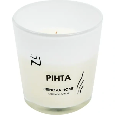 Свеча ароматизированная Pihta зеленая 8.5 см STENOVA HOME 812104