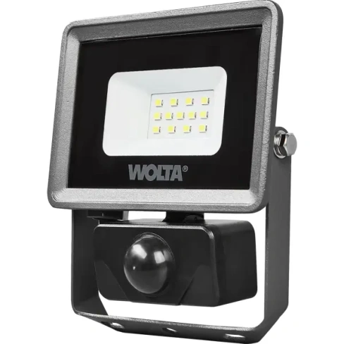 Прожектор светодиодный уличный Wolta WFL-20W/08S 20 Вт 5700 К IP65 нейтральный белый свет с датчиком движения WOLTA None