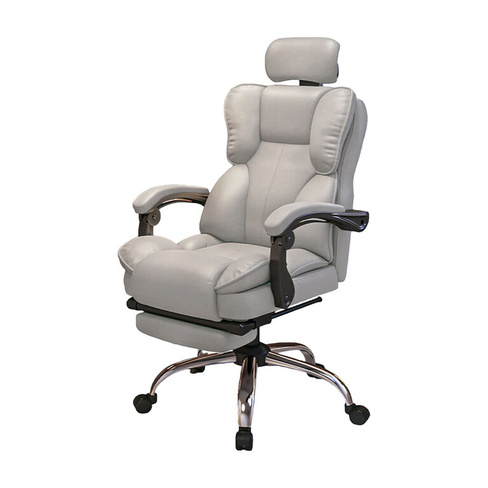 Игровое кресло Yipinhui P508, нейлон, подставка для ног, светло-серый