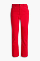 Узкие джинсы с высокой посадкой и вырезами VALENTINO GARAVANI, красный