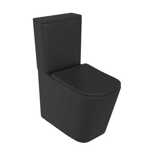 CUBE 2 BLACK унитаз-компакт с крышкой Soft-close БЕЗОБОДКОВЫЙ