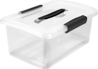 Ящик для хранения Keeplex Vision с защелками и ручкой 7л 35х23,5х14,8см прозрачный кристалл