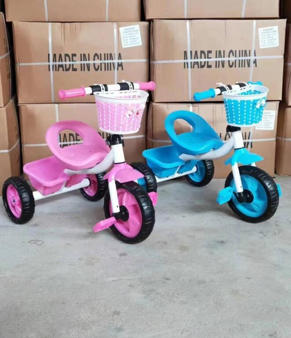 Велосипед детский трехколесный 102 с корзинкой Каталки Игр