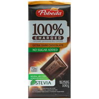 Шоколад Победа вкуса Charged горький без сахара 72% какао, 100 г