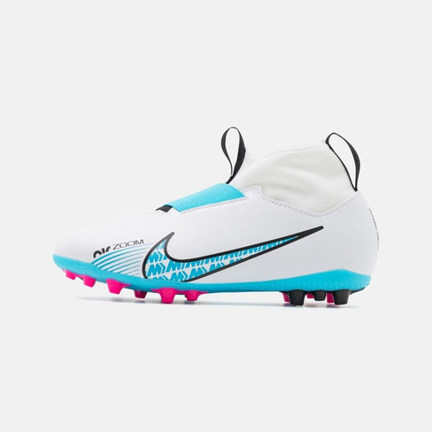 Бутсы Nike Jr Mercurial Zoom 9 Academy Cr7 Ag Unisex, белый/голубой/розовый