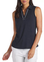 Женская рубашка-поло для гольфа без рукавов Puma CLOUDSPUN с окантовкой