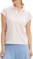 Женская футболка-поло для гольфа Renwick с короткими рукавами и полосками, розовый/белый
