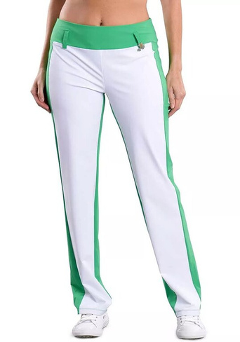 Женские брюки для гольфа SwingDish Marcia, белый/зеленый
