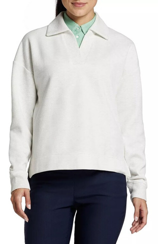 Женская флисовая рубашка-поло для гольфа Walter Hagen Johnny Collar, белый