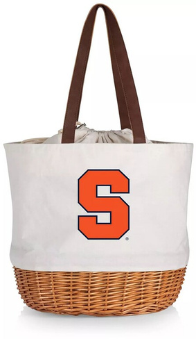 Picnic Time Syracuse Оранжевая сумка-корзина из парусины и вербы