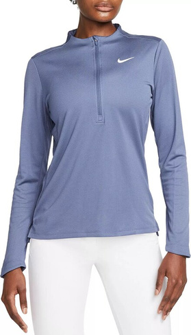 Женская футболка для гольфа с молнией 1/2 Nike Dri FIT UV Advantage