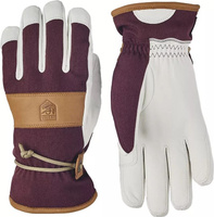 Женские лыжные перчатки Hestra Voss CZone с 5 пальцами, бордовый