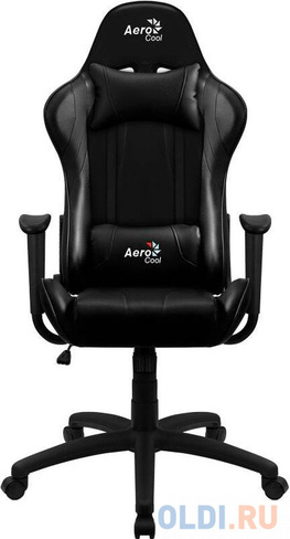 Игровое кресло Aerocool AC100 AIR All Black, черное, до 150 кг, ШxДxВ: 69x70x121-131см, газлифт класс 3 до 100 мм, мех
