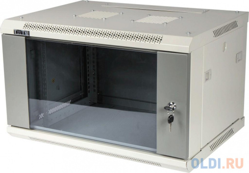 Шкаф настенный серии Pro, 9U 600x450, стеклянная дверь TWT-CBWPG-9U-6x4-GY