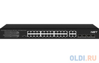 PoE коммутатор Fast Ethernet на 24 x RJ45 портов + 4 x GE Combo uplink порта. Порты: 24 x FE (10/100 Base-T) с поддержко