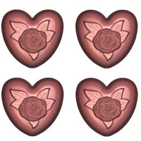 Пластиковая форма Сердце и роза
