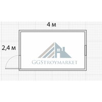 Блок контейнер БК-01 пустышка 4,0х2,4 м утепление СТАНДАРТ