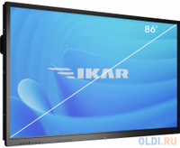 Панель Ikar 86" ИП 86-214-410 черный IPS LED 8ms 16:9 DVI HDMI M/M матовая 1200:1 400cd 178гр/178гр 3840x2160 VGA DP UHD