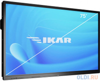 Панель Ikar 75" ИП 75-214-410 черный IPS LED 8ms 16:9 DVI HDMI M/M Cam матовая 1200:1 400cd 178гр/178гр 3840x2160 VGA DP