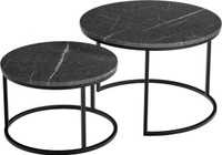 Набор кофейных столиков BRADEX HOME Tango серый мрамор с чёрными ножками