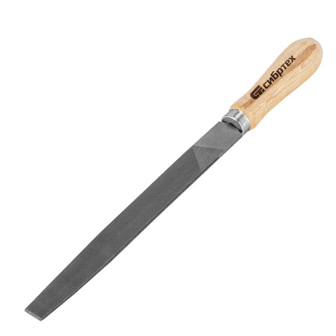 Напильник плоский Сибртех 16226 200 мм, деревянная ручка СИБРТЕХ