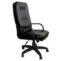 Кресло Евростиль Pilot PL, натуральная кожа, черное (PL8500)
