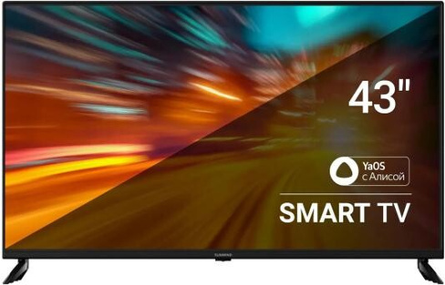 43 Телевизор SunWind SUN-LED43XU400, 4K Ultra HD, черный, СМАРТ ТВ, Яндекс.ТВ