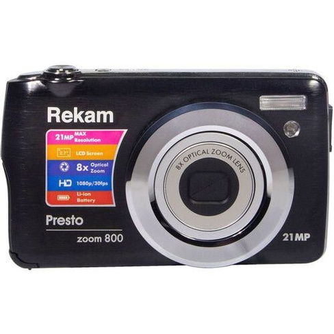 Цифровой компактный фотоаппарат Rekam Presto zoom 800, черный