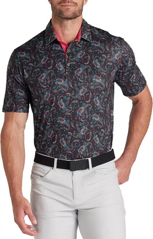 Мужская футболка-поло для гольфа Puma CLOUDSPUN Paisley Golf