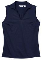 Женская рубашка-поло без рукавов для гольфа с фестонами Walter Hagen Clubhouse, темно-синий