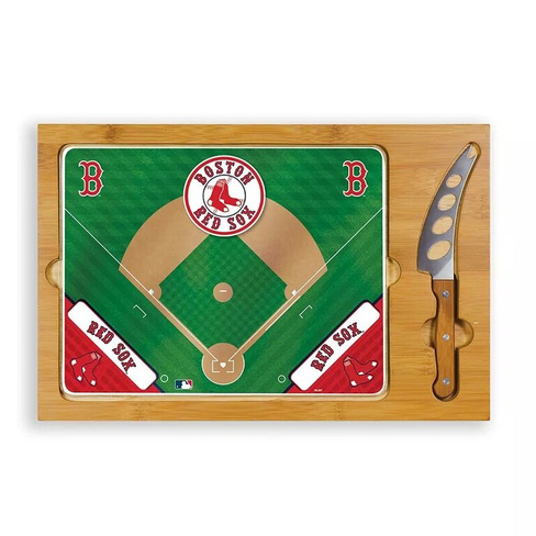 Набор сервировочных досок Picnic Time Boston Red Sox со стеклянной столешницей